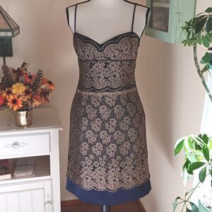 Nine West Lace Evening Dress Golden Girl